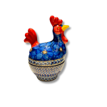  D61 Bunzlau Haantje bewaarschaaltje U408 Unikat